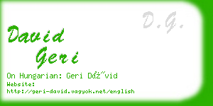 david geri business card